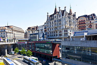 Europe Square, Lausanne, canton of Vaud, Lake Geneva, Switzerland, Europe