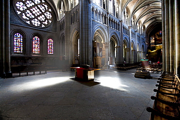 Cathedral of Notre-Dame, former cathedral of the diocese of Lausanne, today, the main Protestant church in the city of Lausanne, Canton of Vaud, Lake Geneva, Switzerland, Europe