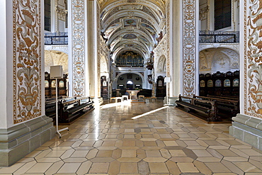 Basilica of St. Lorenz, a former Benedictine abbey church of the Prince Abbot of Kempten, today the Parish Church of St. Lorenz, Diocese of Augsburg, Kempten, Lower Allgaeu, Allgaeu, Swabia, Bavaria, Germany, Europe