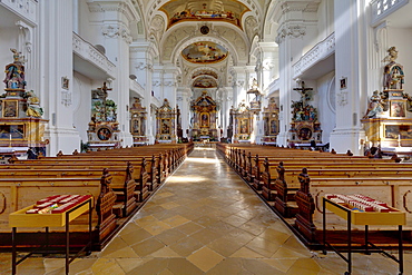 Monastery Church of St. Verena, Rot an der Rot, Biberach district, Baden-Wuerttemberg, Germany, Europe