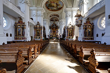 Monastery Church of St. Verena, Rot an der Rot, Biberach district, Baden-Wuerttemberg, Germany, Europe