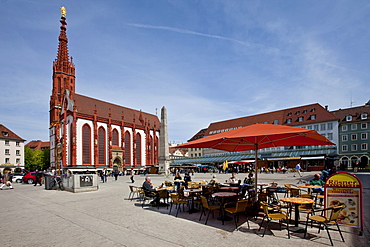 Marienkapelle chapel, market place, Wuerzburg, Bavaria, Germany, Europe