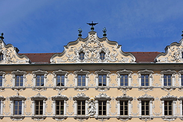 Falkenhaus building, market place, Wuerzburg, Bavaria, Germany, Europe