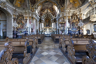 Mariae Heimsuchung pilgrimage church, nicknamed Kaeppele, Wuerzburg, Bavaria, Germany, Europe