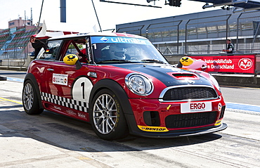 Race of the Mini Coopers, Mini Challenge at the Oldtimer Grand Prix 2010, a classic car race, Nuerburgring race track, Rhineland-Palatinate, Germany, Europe