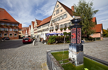 Historic district of Dinkelsbuehl, administrative district of Ansbach, Middle Franconia, Bavaria, Germany, Europe