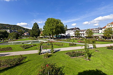 Kurpark garden and Rosengarten garden, Bad Kissingen, Lower Franconia, Bavaria, Germany, Europe