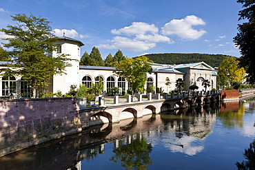 Kurhaus spa hotel with the Regentenbau building and arcade halls, Bad Kissingen, Lower Franconia, Bavaria, Germany, Europe