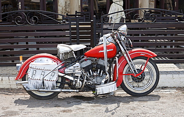 Old Harley Davidson motorcycle, Northern Cyprus, Cyprus