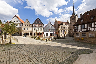 Market place, Kronach, Upper Franconia, Bavaria, Germany, Europe