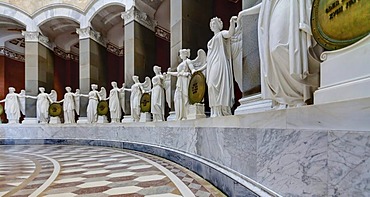 Victory goddesses by Ludwig Schwanthaler, Befreiungshalle Hall of Liberation at Kelheim, Lower Bavaria, Bavaria, Germany, Europe