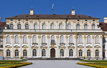 View of the Neues Schloss Schleissheim castle, Oberschleissheim near Munich, Upper Bavaria, Bavaria, Germany, Europe