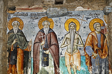 Frescoes in the Protaton Church, Karies, Mount Athos, Halkidiki, Greece, Europe