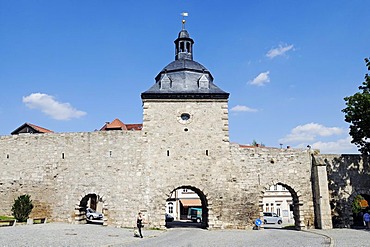 Inner side of Frauentor Gate with historic fortifications, city of Muehlhausen, Unstrut-Hainich-Kreis district, Thuringia, Germany, Europe