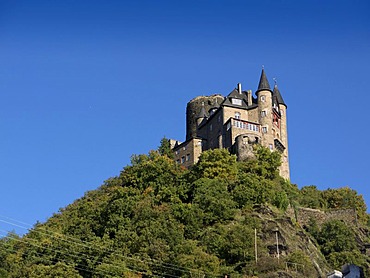 Burg Katz Castle, St. Goarshausen, Rhineland-Palatinate, Rhine Valley, UNESCO World Heritage Site, Germany, Europe