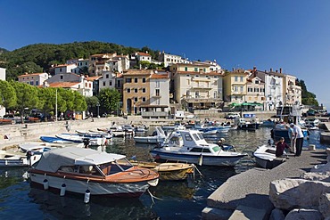 Fishing boats in the harbor of Moscenicka Draga, Istria, Croatia, Europe