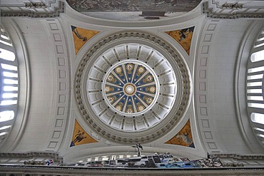 Ceiling of an ornate staircase, Museo de la Revolucion museum, Havana, historic district, Cuba, Caribbean, Central America