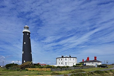 The lighthouse at Dungeness on the coast of Kent, England, United Kingdom, Europe