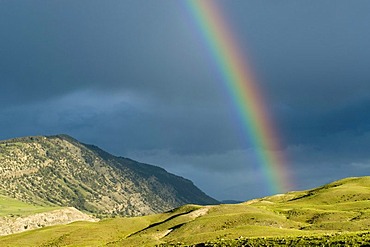 Rainbow at Gardiner, Montana, USA, North America