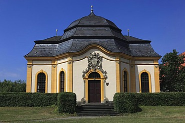 Gartensalett pavilion of Abbot Boniface Gessner, Kloster Maria Bildhausen abbey at Muennerstadt, Landkreis Bad Kissingen district, Lower Franconia, Bavaria, Germany, Europe