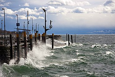 Hurricane Quinten in Meersburg, Lake Constance, Bodenseekreis, Baden-Wuerttemberg, Germany