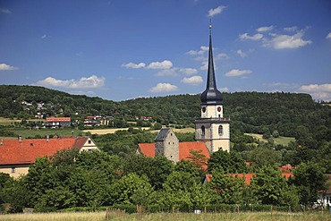 Stadtpfarrkirche Sankt Kilian parish church, Fladungen, Rhoen-Grabfeld district, Lower Franconia, Bavaria, Germany, Europe