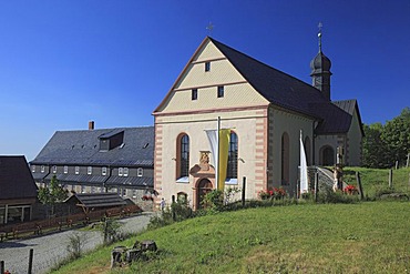 Kloster Kreuzberg Franciscan monastery, Bischofsheim, Landkreis Rhoen-Grabfeld district, Lower Franconia, Bavaria, Germany, Europe