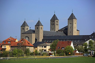 Muensterschwarzach Benedictine Abbey in Schwarzach, district of Kitzingen, Lower Franconia, Bavaria, Germany, Europe