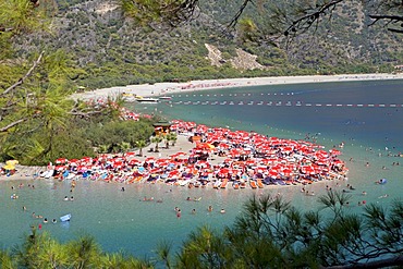 Oeluedeniz Bay near Fethiye, Turkish Aegean Sea, Turkish coast, Turkey