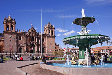 Cathedral of Santo Domingo, Plaza Mayor, Cuzco, Cusco, Peru, South America