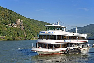 Burg Rheinstein castle, Assmannshausen, UNESCO World Heritage Site Oberes Mittelrheintal Rhine Valley, Rhineland-Palatinate, Germany, Europe