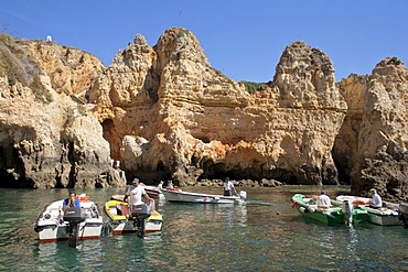 Boat trip to the cliffs, Ponta de Piedade, Lagos, Algarve, Portugal, Europe