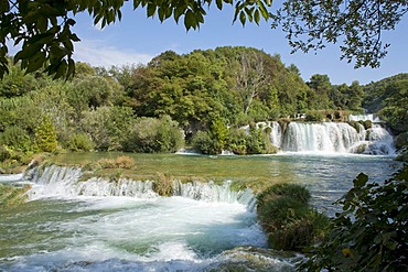 Waterfall in Krka National Park, Adriatic Coast, Croatia, Europe