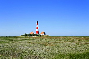 Westerhever Lighthouse, North Sea coast, Schleswig-Holstein, northern Germany, Germany, Europe