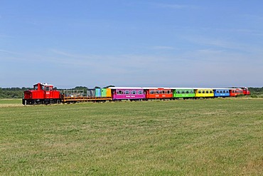 Island train, Langeoog, East Frisian Island, East Frisia, Lower Saxony, Germany, Europe