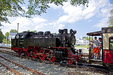 Narrow-gauge steam railway, also known as "Molli", Heiligendamm, Baltic coast, Mecklenburg-Western Pomerania, Germany, Europe