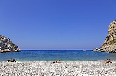 Pebble beach of Lionas, Naxos island, Cyclades, Aegean Sea, Greece, Europe