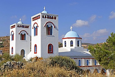 Church in Vivlos, Naxos island, Cyclades, Aegean Sea, Greece, Europe