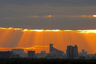 Sunset above Moscow, Russia