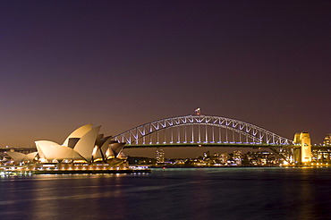 Opera House and Harbour Bridge, Sydney, New South Wales, Australia