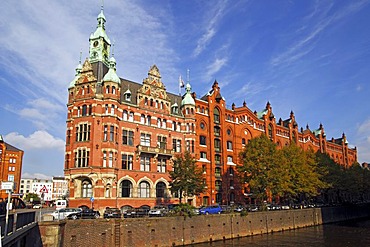 Speicherstadt Town Hall in Hamburg's historic warehouse district, HHLA headquarters, Hamburg, Port, Germany, Europe