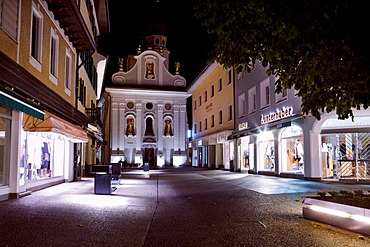 San Candido at night, Trentino-Alto Adige, Italy, Europe