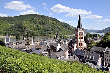 St. Peter's Church in Bacharach, UNESCO World Heritage Site, Upper Middle Rhine Valley, Bacharach, Rhineland Palatinate, Germany, Europe