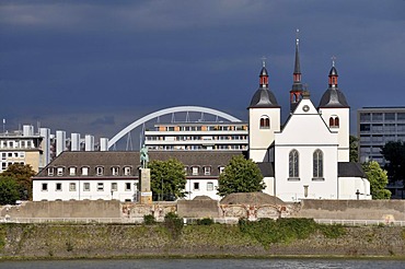 Monastery church of Alt St. Heribert, maintained by the Friends of Romanesque churches in Cologne, Deutz bank of the Rhine, Cologne, North Rhine-Westphalia, Germany, Europe