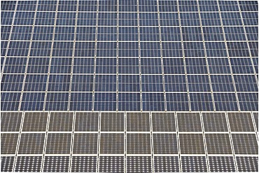 Solar panels on a roof