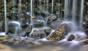 Fideren Hoehen waterfalls, Altstaetten, St. Gallen, Switzerland, Europe