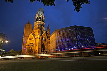 Kaiser Wilhelm Memorial Church on Breitscheidplatz square, Berlin, Germany, Europe