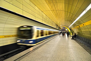 Subway station, Stachus, Munich, Bavaria, Germany, Europe