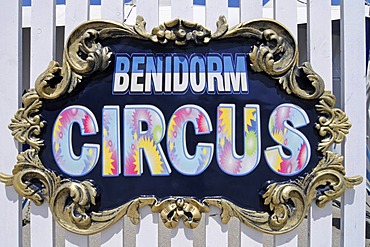 Circus, Benidorm Palace, venue, sign, Benidorm, Costa Blanca, Alicante, Spain, Europe