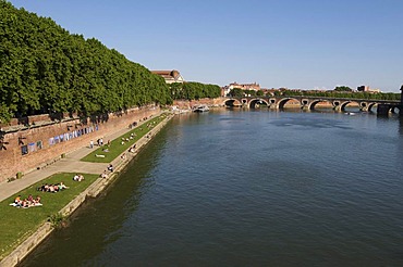 Garonne river at Toulouse, France, Europe